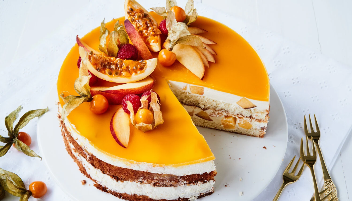 Peach & Passion Fruit Cake